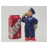 Vintage IRWIN Police Officer Wind-Up Toy w/Key