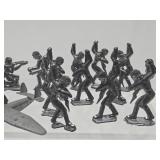 Large Lot of Vintage Lead/Metal Soldiers w/ Airplane