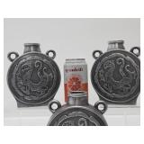 3 Brand New Metal/Pewter Vessels w/Dragons