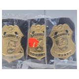Large Lot of NOS Unused Brass Security Guard Badges
