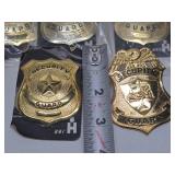 Large Lot of NOS Unused Brass Security Guard Badges