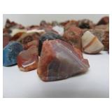 Estate Lot of Polished & Unpolished Stones Agates Quartz Crystal Shells etc