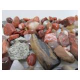 Estate Lot of Polished & Unpolished Stones Agates Quartz Crystal Shells etc