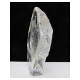 Signed MATS JONASSON Crystal Wolf Sculpture - Made in Sweden