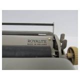 Vintage ROYALITE Portable Typewriter w/Cute Vintage Puppy Dog Cover