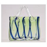 Lovely Hand Blown Art Glass Basket
