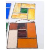 Great Looking Lot of Colorful Stained Glass Window Hangings