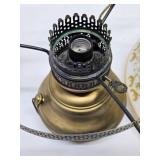 Lovely Brass & Glass Hanging Parlor Lamp