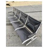 Awesome Original Vintage Eames / Herman Miller Tandem Sling 4-Seat Airport Bench