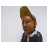 2 Large Carved Wood Golfer Statues