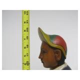 2 Large Carved Wood Golfer Statues