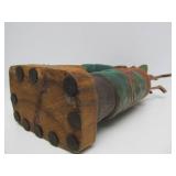 2 Large Carved Wood Golfer Statues