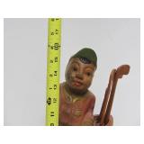 2 Large Carved Wood Golfer Statues