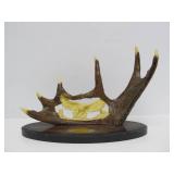 Large Highly Decorated Maxam Eagle & Antler Hunting Knife & Display