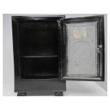 Restored Antique Tin Pie Safe Cabinet w/Wheels & Glass Top