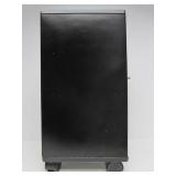 Restored Antique Tin Pie Safe Cabinet w/Wheels & Glass Top