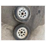 2 trailer tires and rims