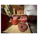 3 small gas jugs
