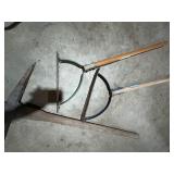 Yard tools 2 grass cutters and pic ax
