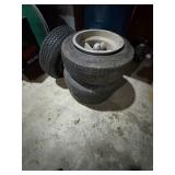 4 alloy rims and tires cool old rims