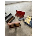 Five Empty Tool Boxes