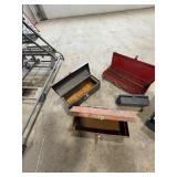 Five Empty Tool Boxes