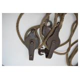Vintage Pullys with Rope