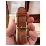 Set of 2 Yema Quartz Chronograph Watches with Leather Bands in Boxes