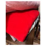 Set of 3 Soft Fleece Blankets in Pink, Red, and Blue Pattern