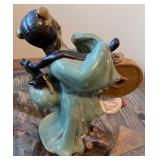 Set of 4 Chinese Ceramic Figures with Colorful Detailing