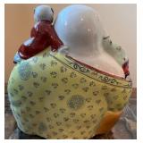 Set of 4 Chinese Ceramic Figures with Colorful Detailing