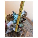 Set of 4 Chinese Ceramic Figures with Colorful Detailing