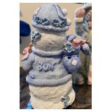 Set of 4 Decorative Snowman Figurines Holiday Collectibles
