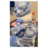 Set of 4 Decorative Snowman Figurines Holiday Collectibles