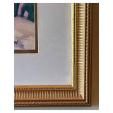 Framed Dennis Luken Architectural Watercolor Artwork, 38x29 Inches