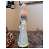 Set of 2 Decorative Lady Figurines with Floral Details