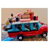 Colorful Aruba Santa Cruz Souvenir Bus Figurine