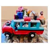 Colorful Aruba Santa Cruz Souvenir Bus Figurine