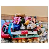 Colorful Aruba Santa Cruz Souvenir Bus Figurine