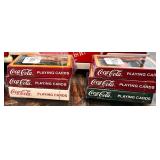 Coca-Cola Collectibles Lot: Plush Bears, Die-Cast Trucks, Sm Glass Globe, Playing Cards