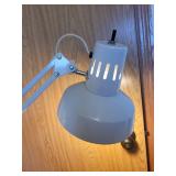 Adjustable White Floor Lamp with Articulating Arm and Weighted Base