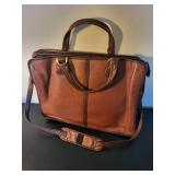 Land Leather Attache Briefcase with Shoulder Strap