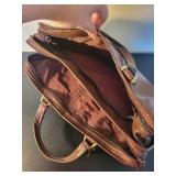 Land Leather Attache Briefcase with Shoulder Strap
