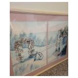 Framed Floral Garden Artwork, 42 x 31 Inches