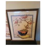 Pair of Framed Bonsai Tree Prints by J.C.G. Swaarte 18x22 Inches
