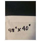 Veronique Signed Large Village Scene Painting on Canvas 58 x 40 Inches