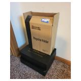 Magazine Holder and Masterpiece Art Portfolio with Assorted Magazines and Prints