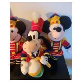 Set of 4 Disney Plush Toys Featuring Mickey, Minnie, and Goofy in Band Uniforms