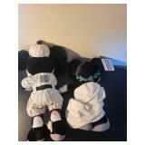 Pair of Disney Mickey Mouse Plush Dolls Baseball and Toga Outfits