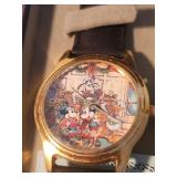 Disney Mickey Mouse 75th Anniversary Collection with Plush, Pins, Watches, Tag and Display Stand